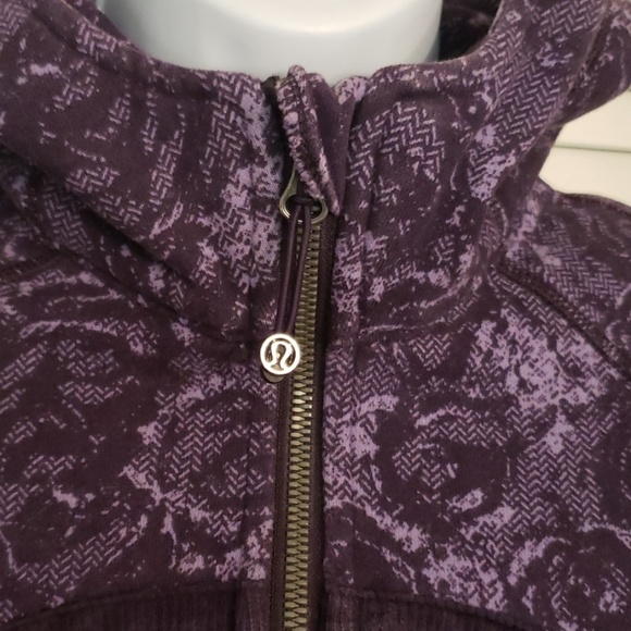 LULULEMON Purple Floral Herringbone Scuba Hoodie  - Picture 4 of 5